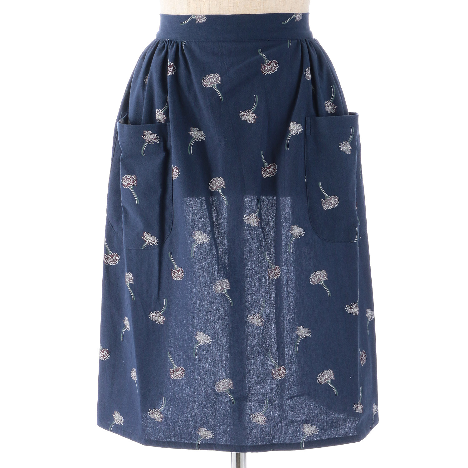 綿ワッシャー前掛け カーネーション - 画像3