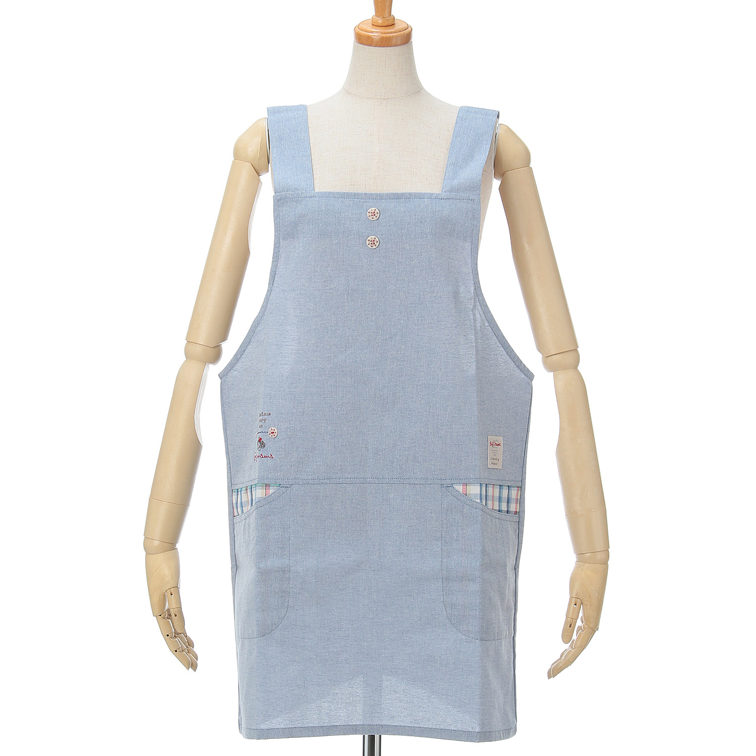 ビッグママ シャンブレーH型エプロン - 画像5