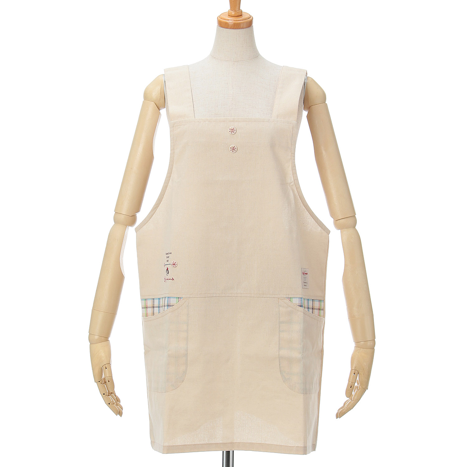 ビッグママ シャンブレーH型エプロン