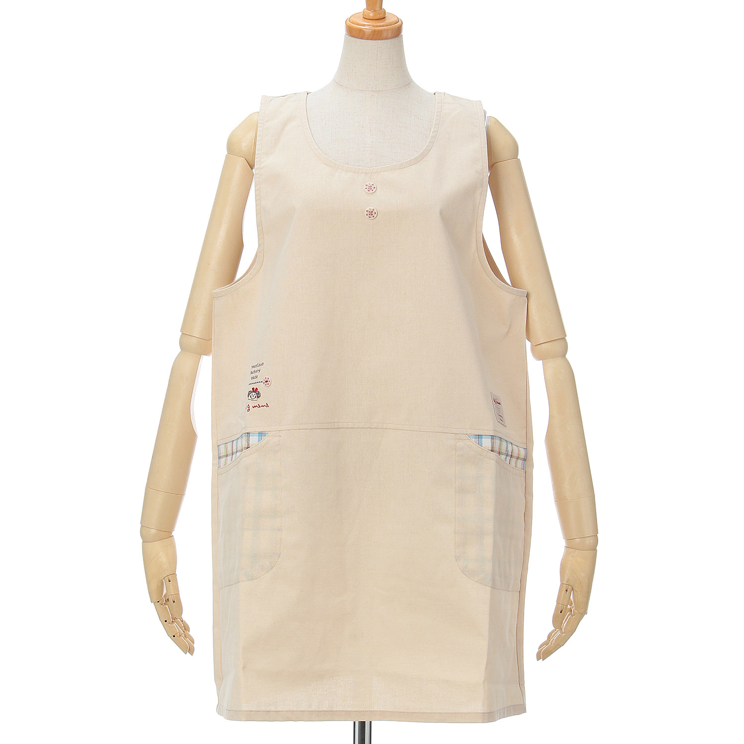 ビッグママ シャンブレーラン型カブリエプロン - 画像2