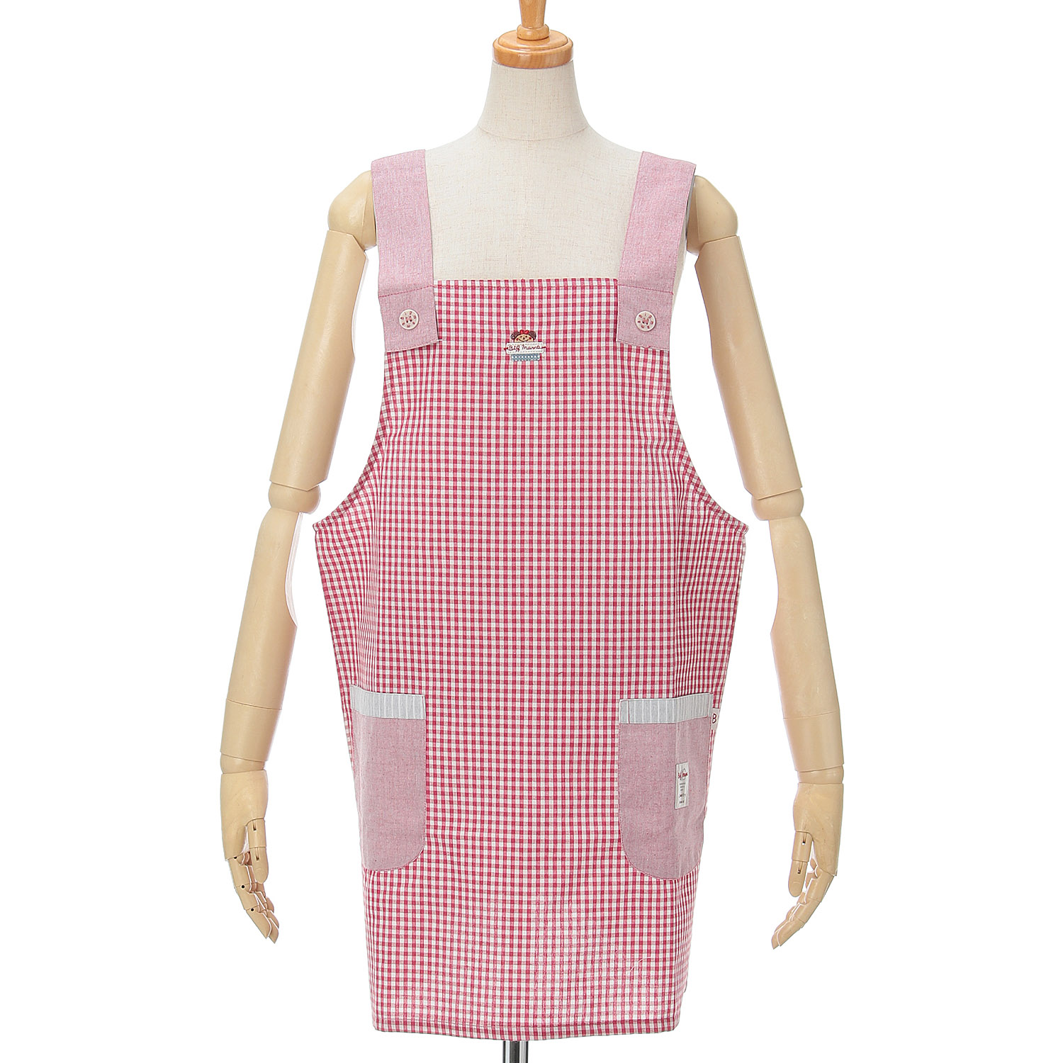 ビッグママ ギンガムH型エプロン - 画像3