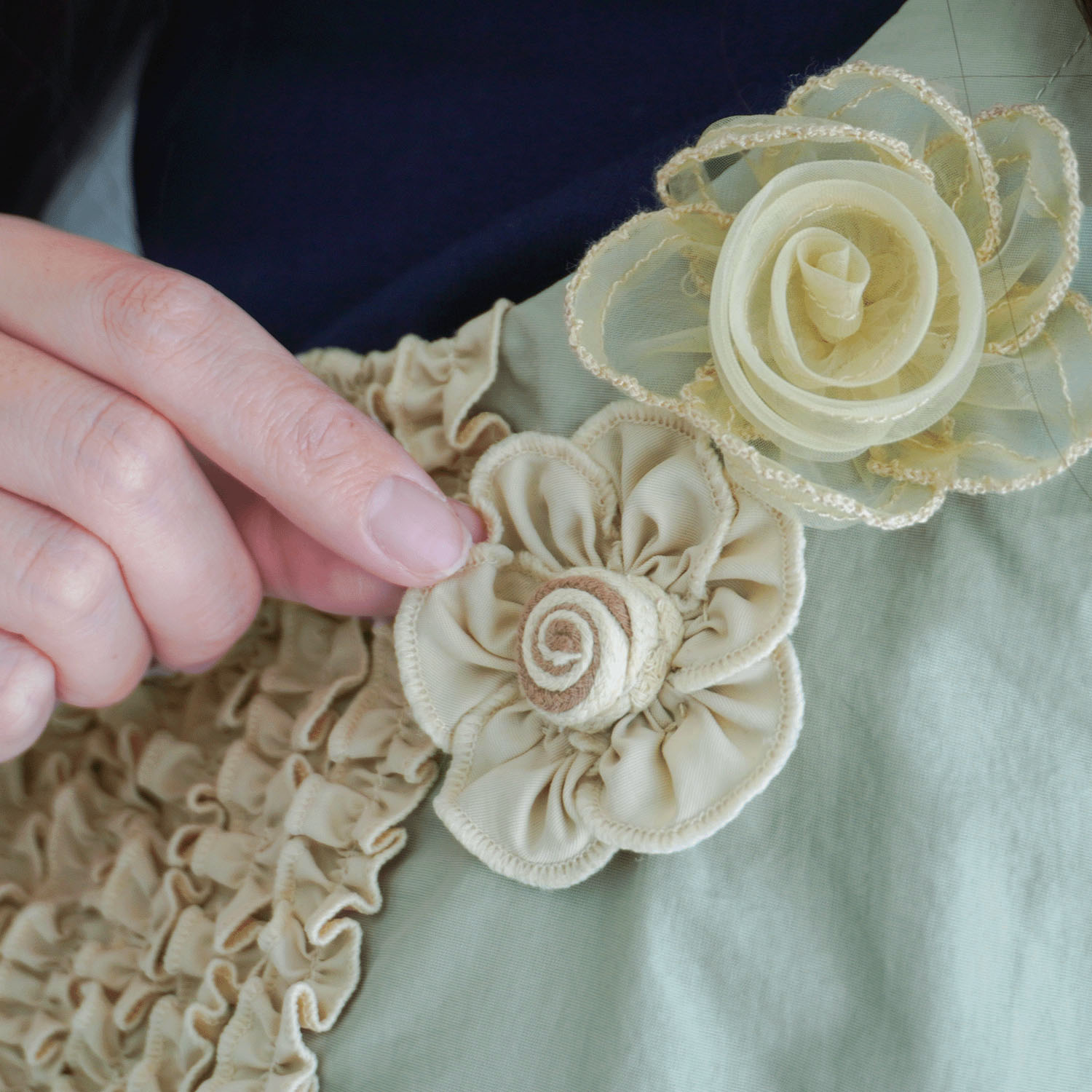 ナイロンバイカラーエプロン 後ろリボン - 画像17