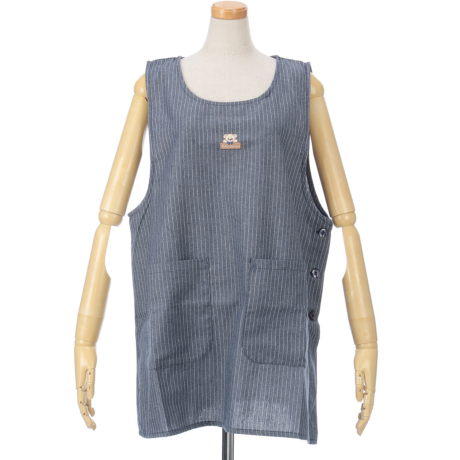 コロコロベア デニム風エプロン