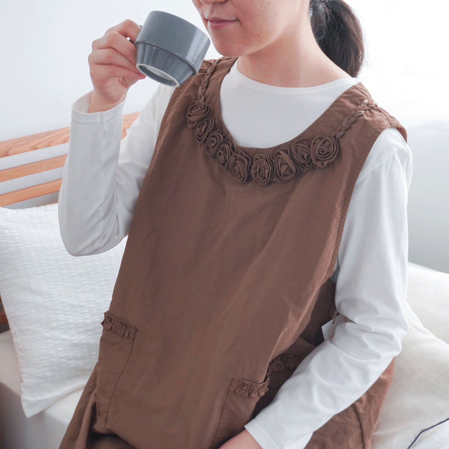 ナイロンバラモチーフエプロン 背閉じ - 画像14