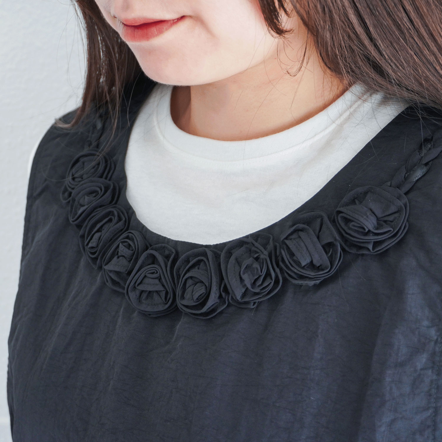 ナイロンバラモチーフエプロン 背閉じ - 画像8