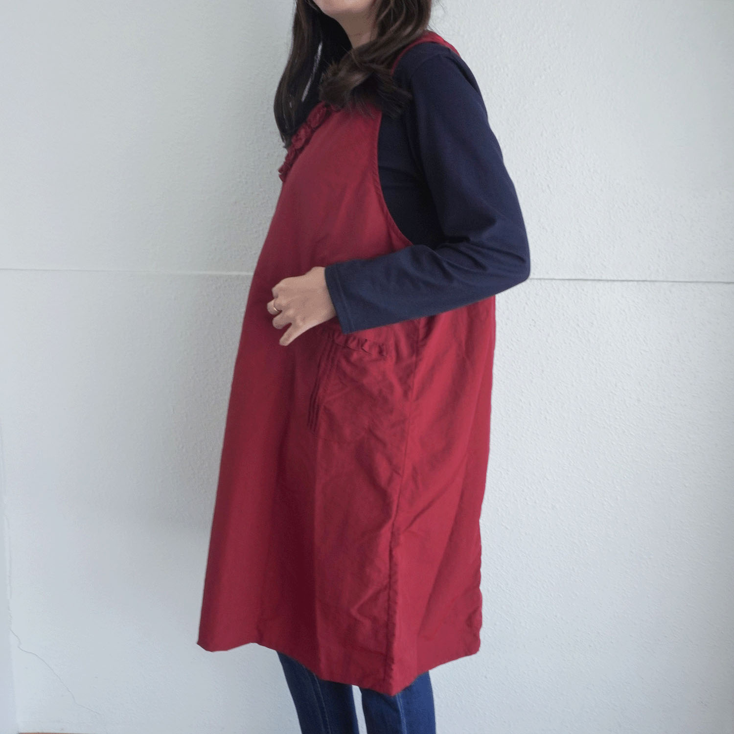 ナイロン薔薇モチーフ背ゴムエプロン - 画像8