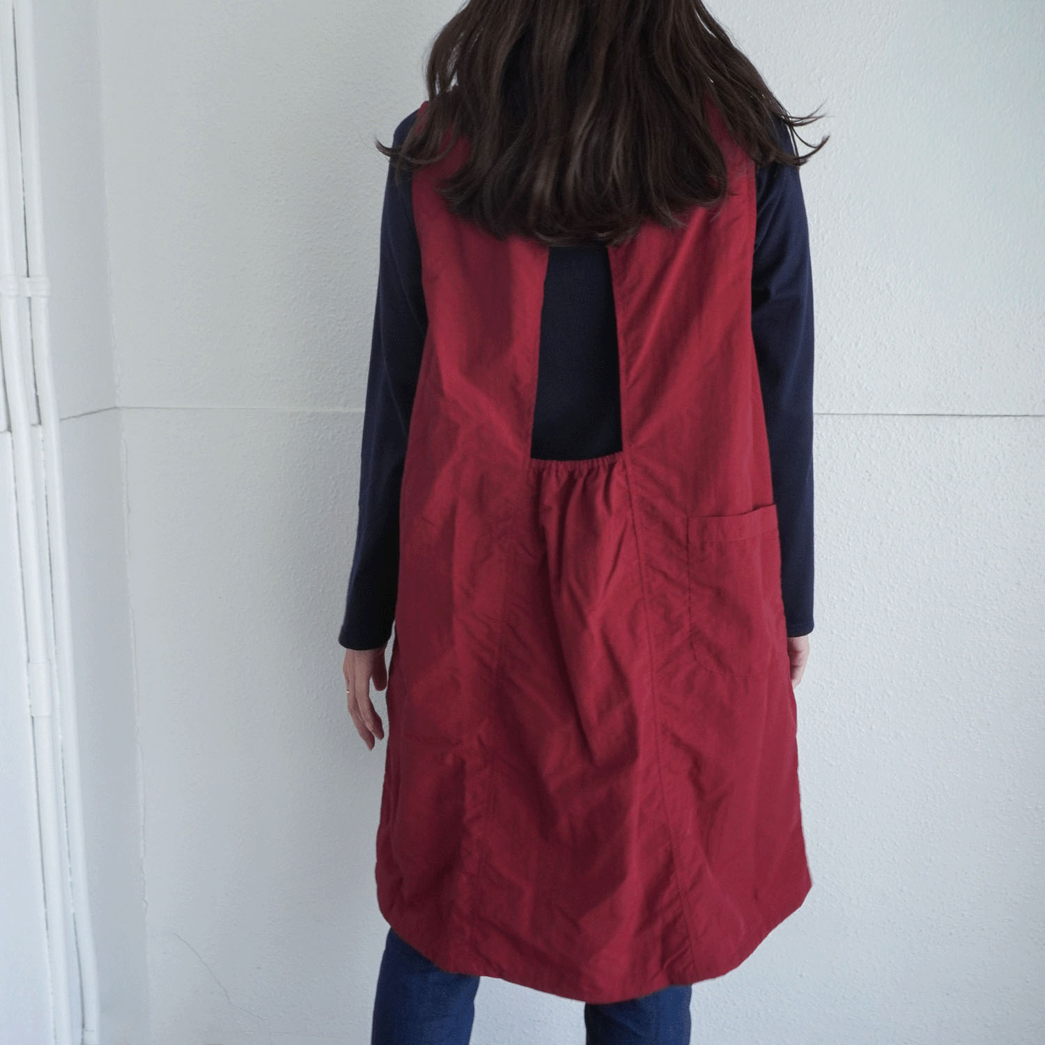 ナイロン薔薇モチーフ背ゴムエプロン - 画像9