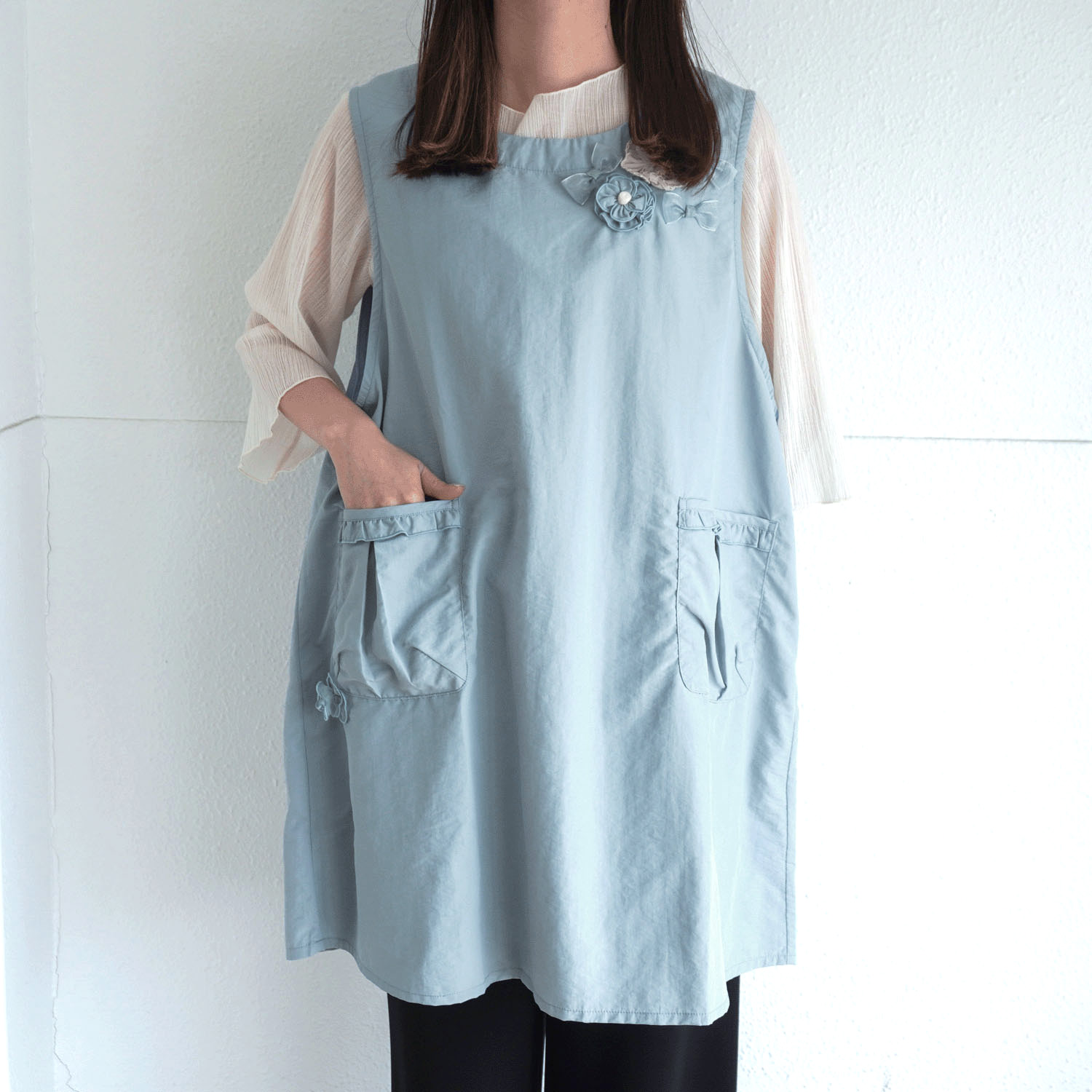 ナイロンリボン花エプロン - 画像13