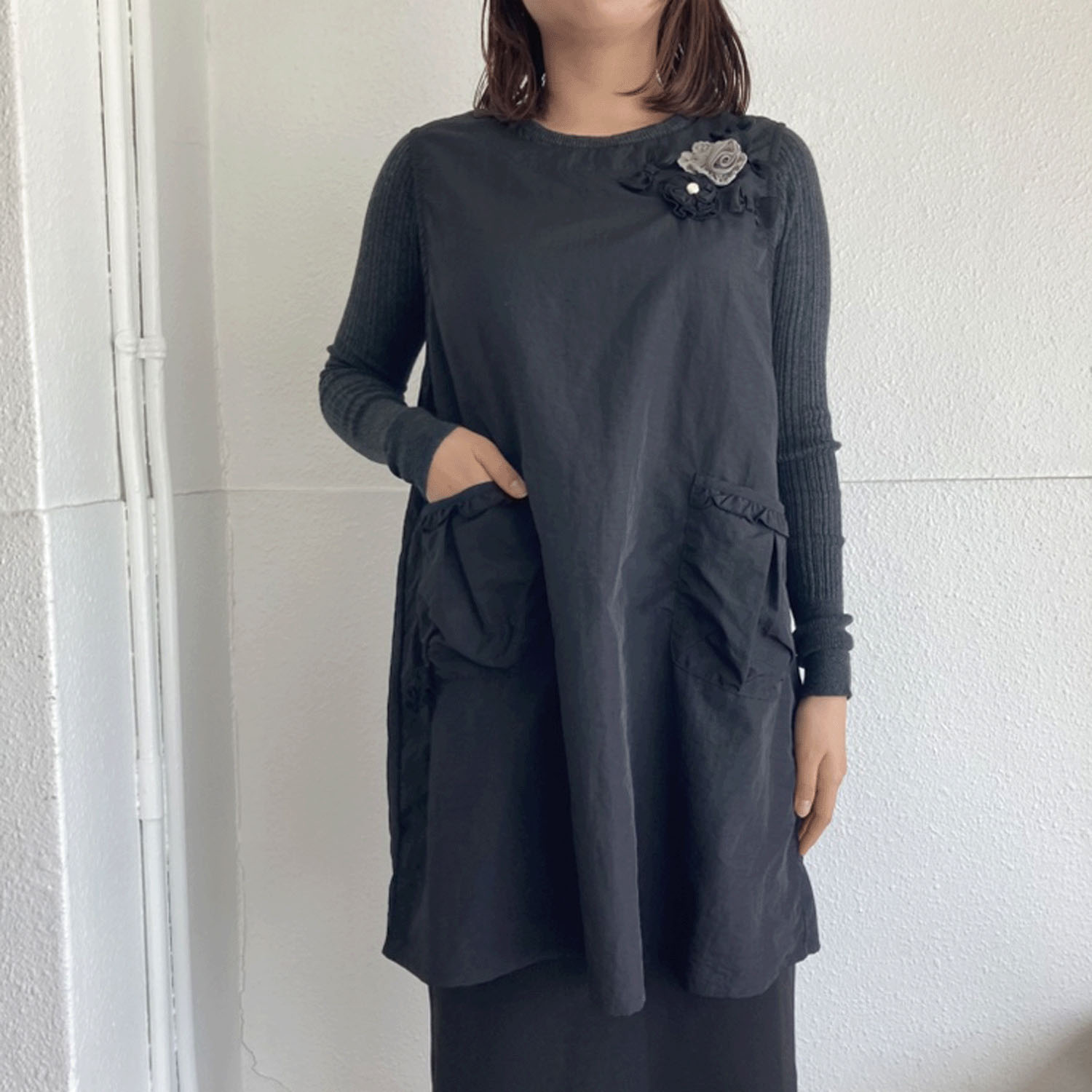 ナイロンリボン花エプロン - 画像4