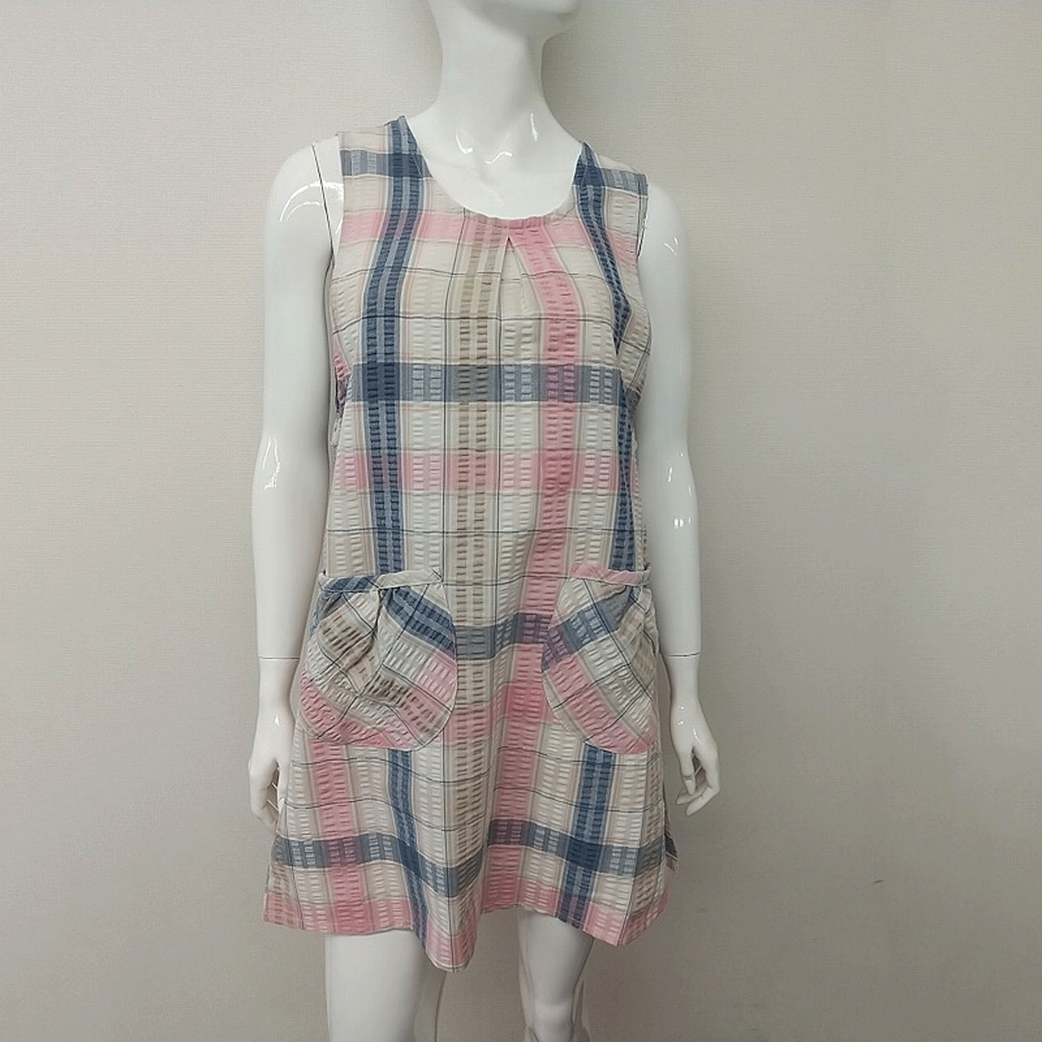 先染めサッカー カラフルギンガム - 画像1