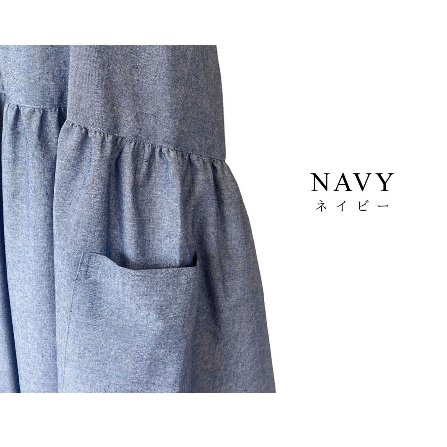 Epu Capo シャンブレーかぶりクロスエプロン - 画像16