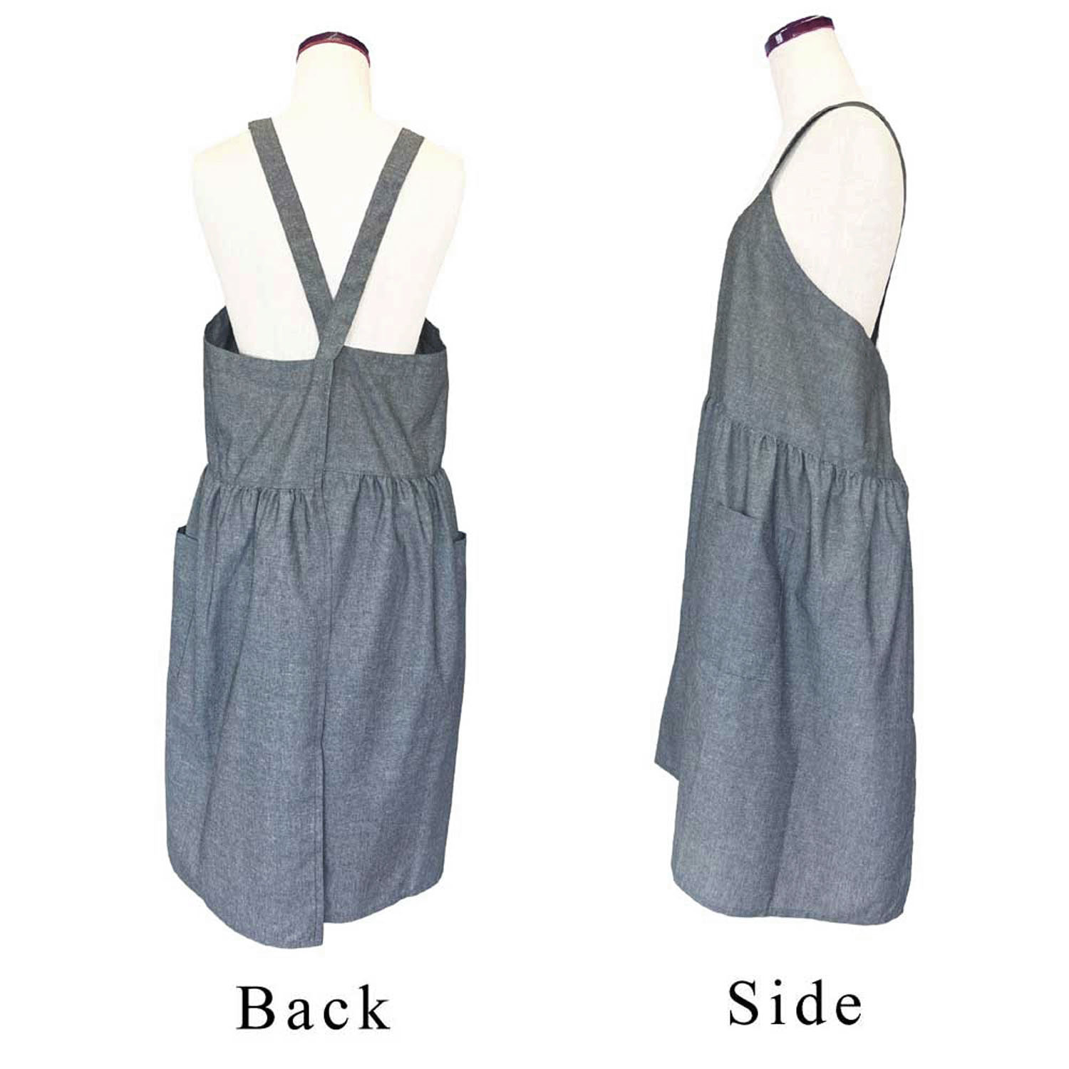 Epu Capo シャンブレーかぶりクロスエプロン - 画像6