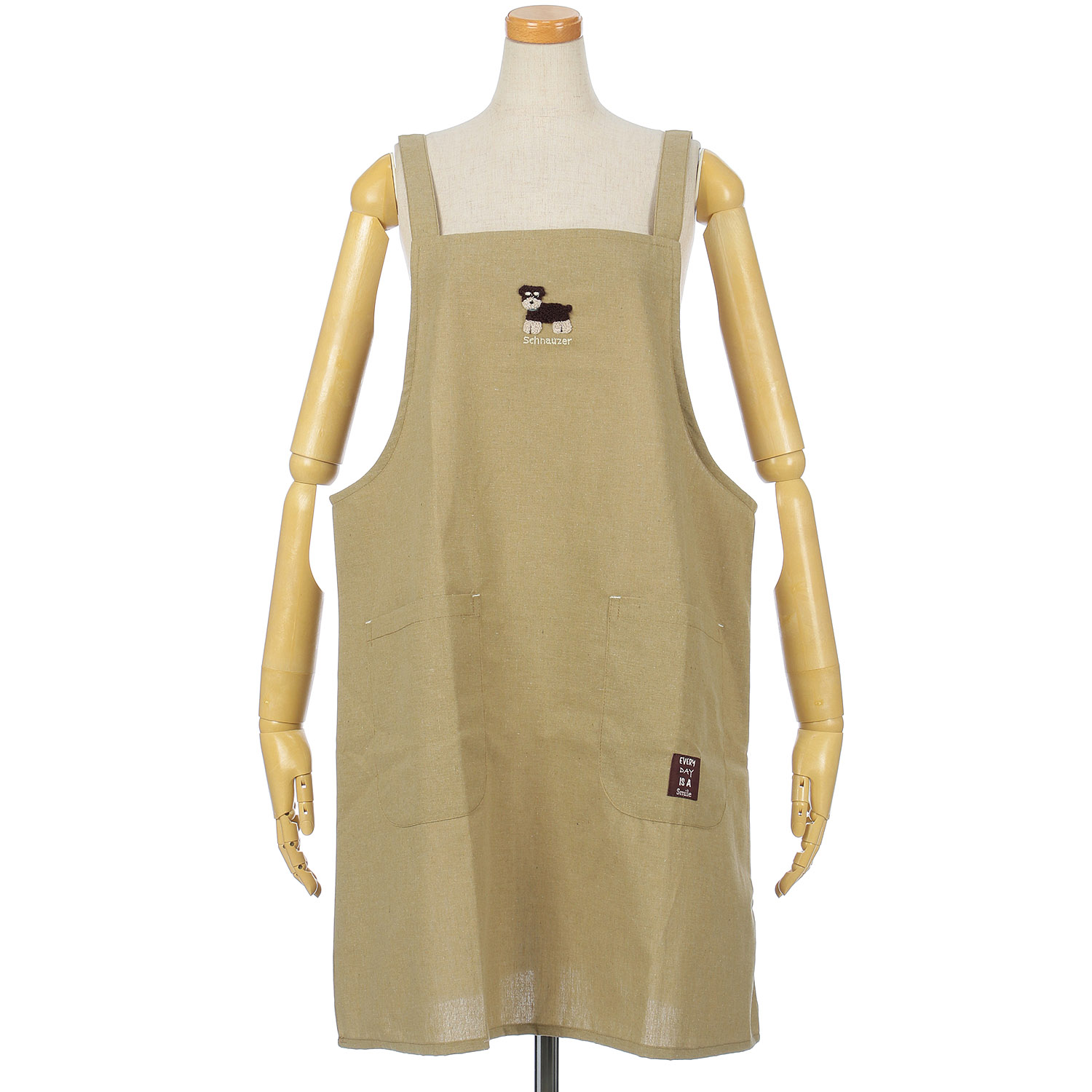 Animal art 吊り紐サガラ刺繍エプロン - 画像3