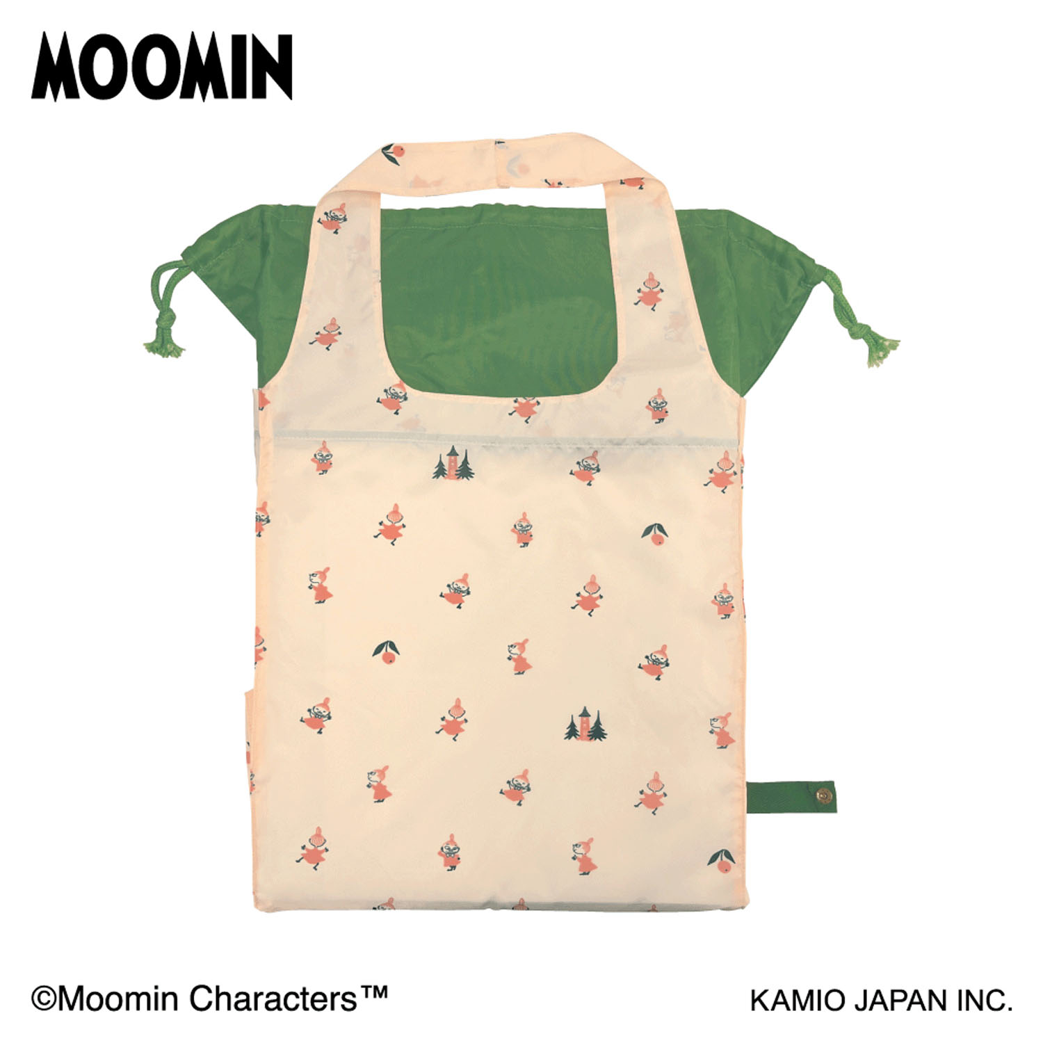 MOOMIN ワイド底板付きエコバッグ 「ルンルン」