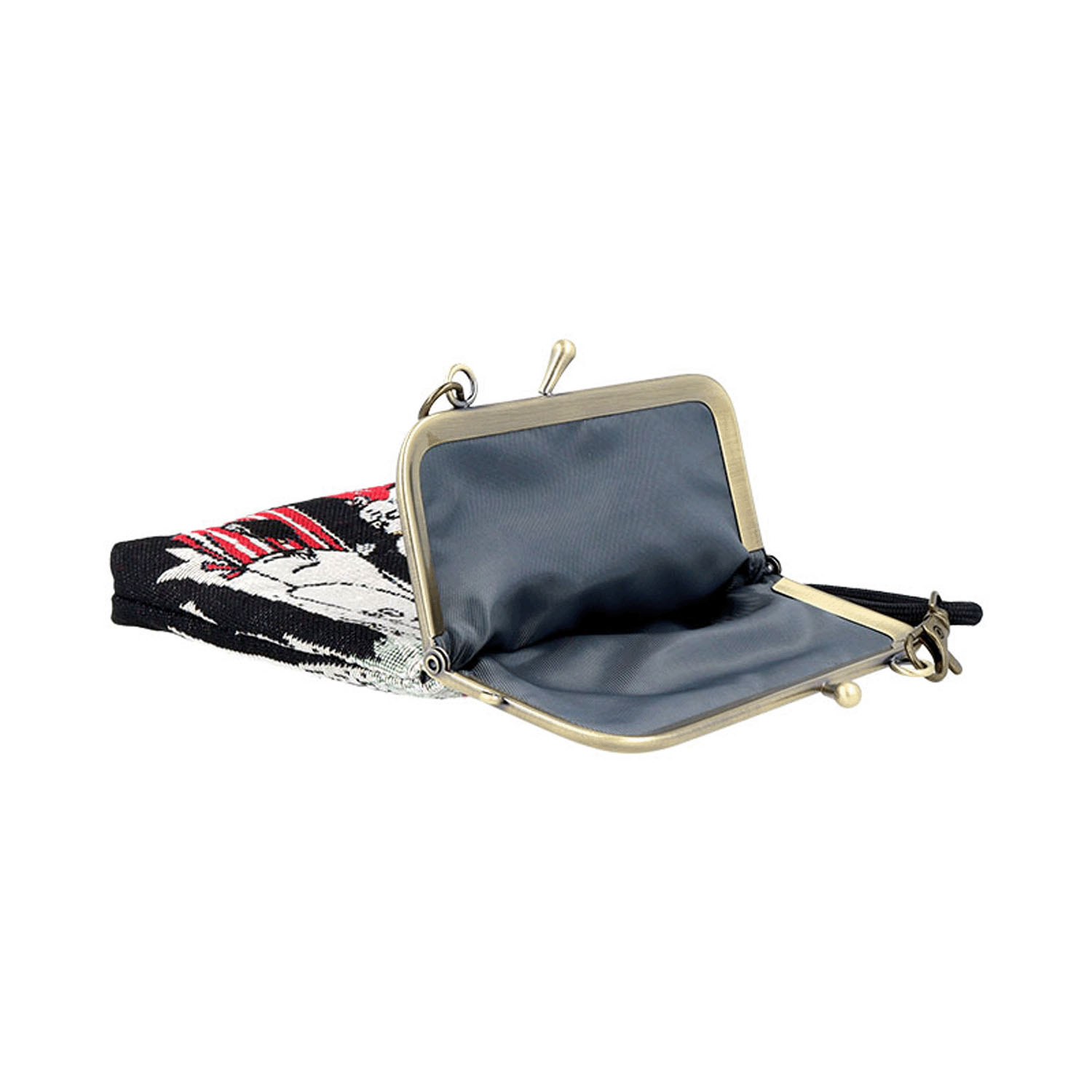 ゴブラン織マルチショルダーポーチがま口 ムーミン仲間 - 画像3