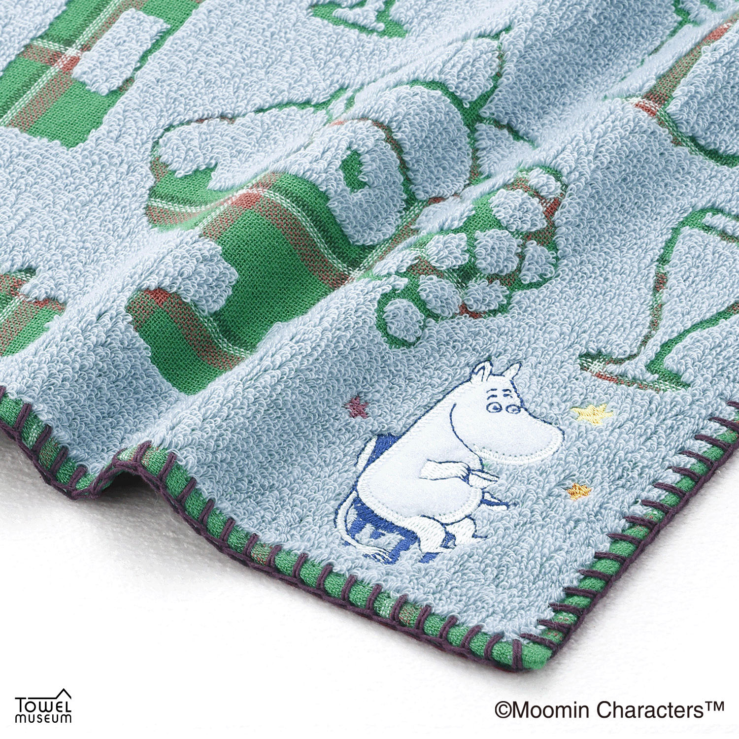 ムーミン タオルハンカチ ハッピーホリデー ブルー - 画像2