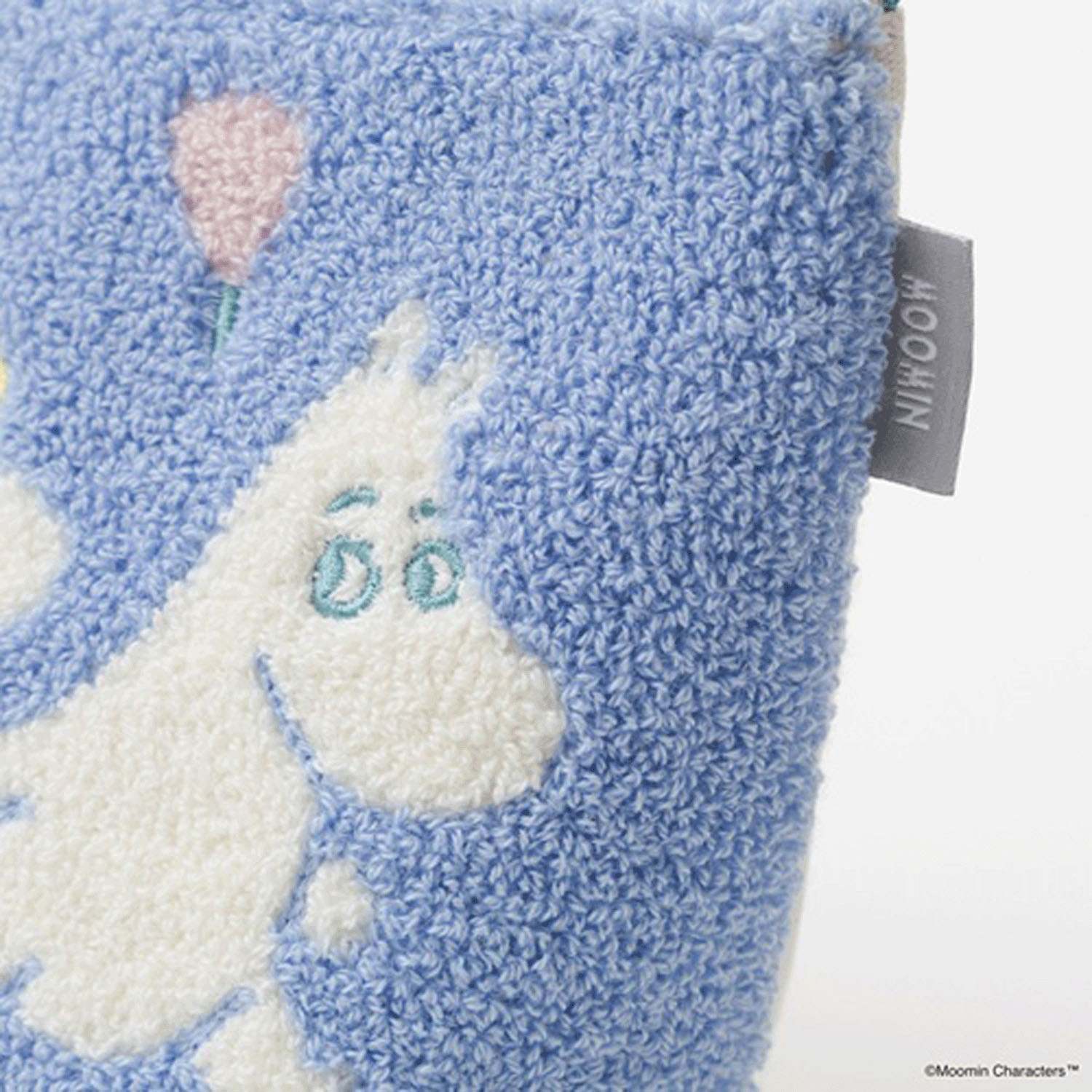 ムーミン サガラ刺繍台形ポーチ ブルー - 画像4