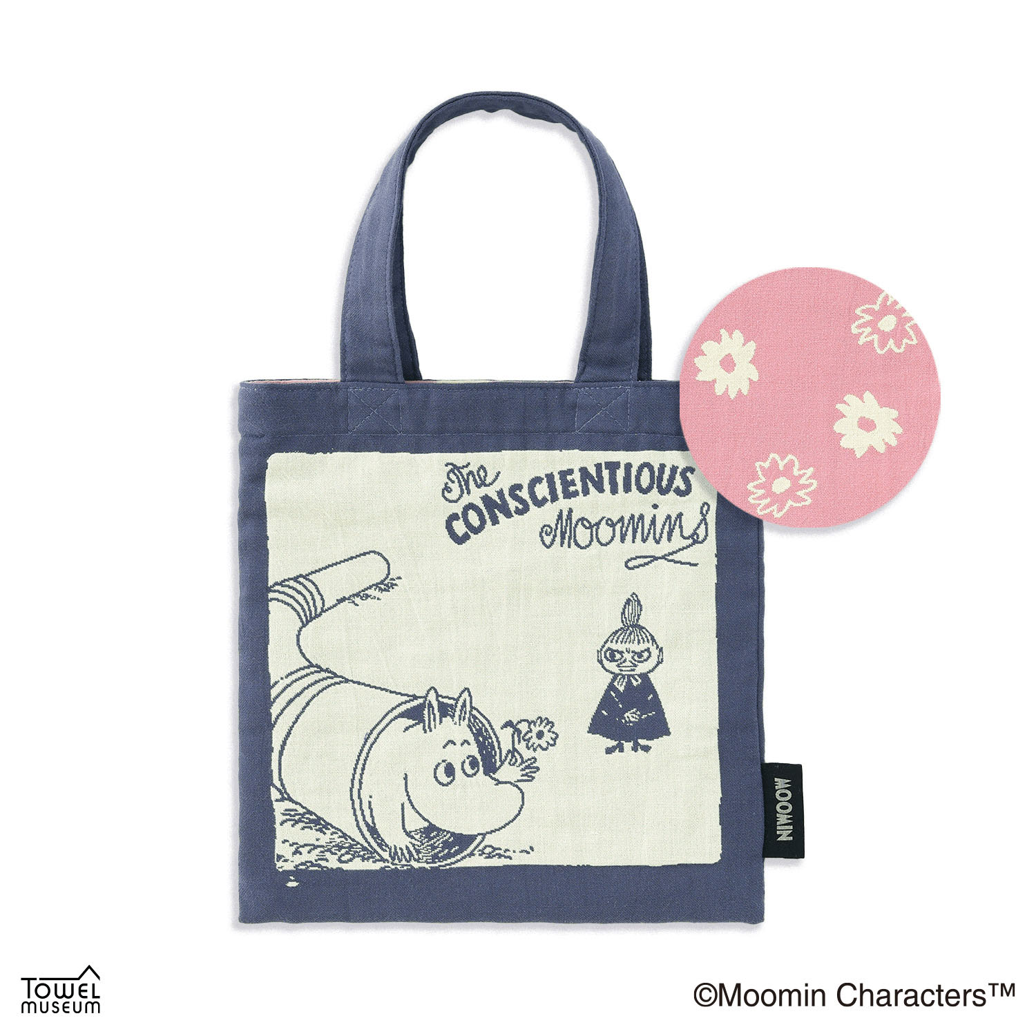 ムーミン お花見つけた ミニバッグ ネイビー
