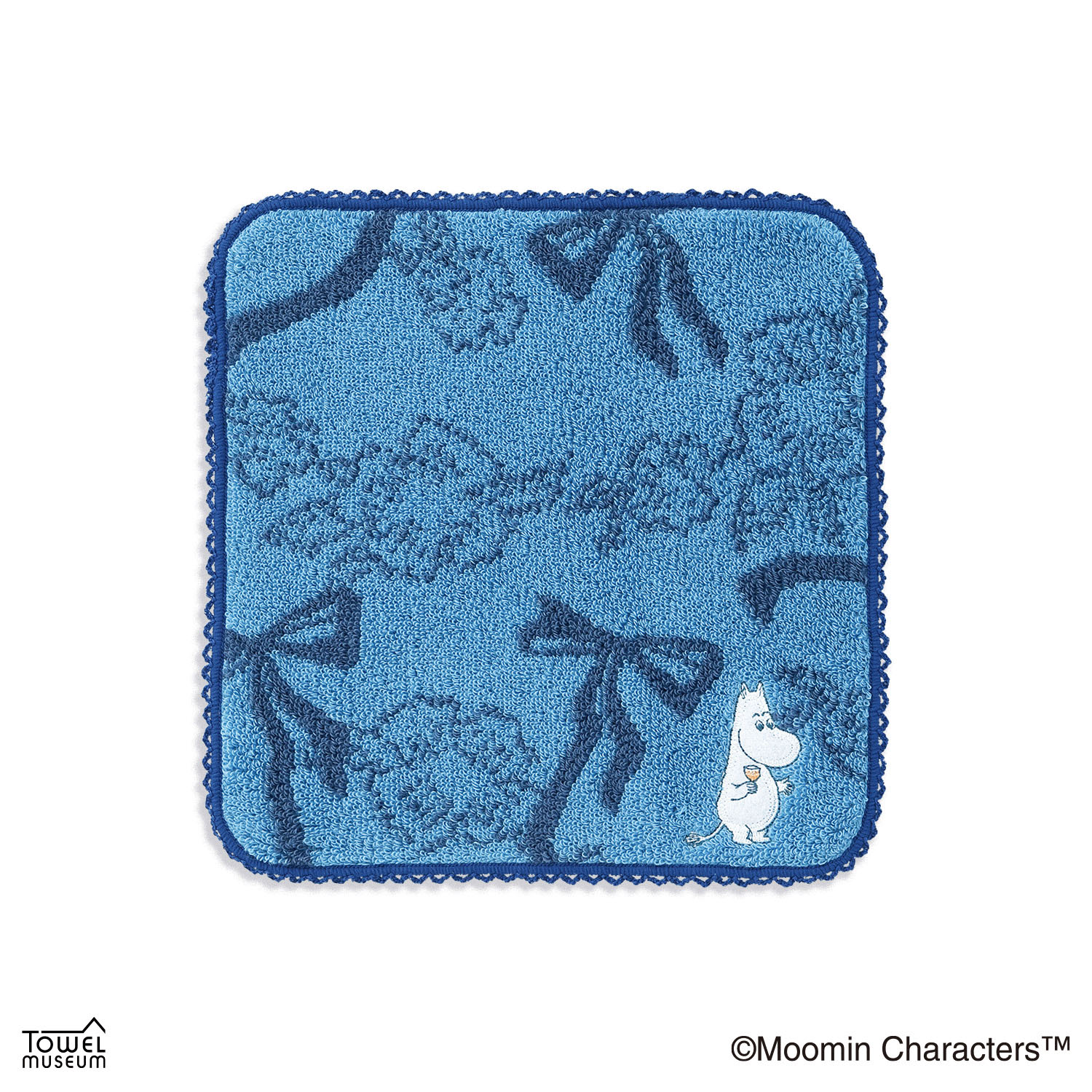 ムーミン タオルハンカチ パーティ ブルー - 画像1