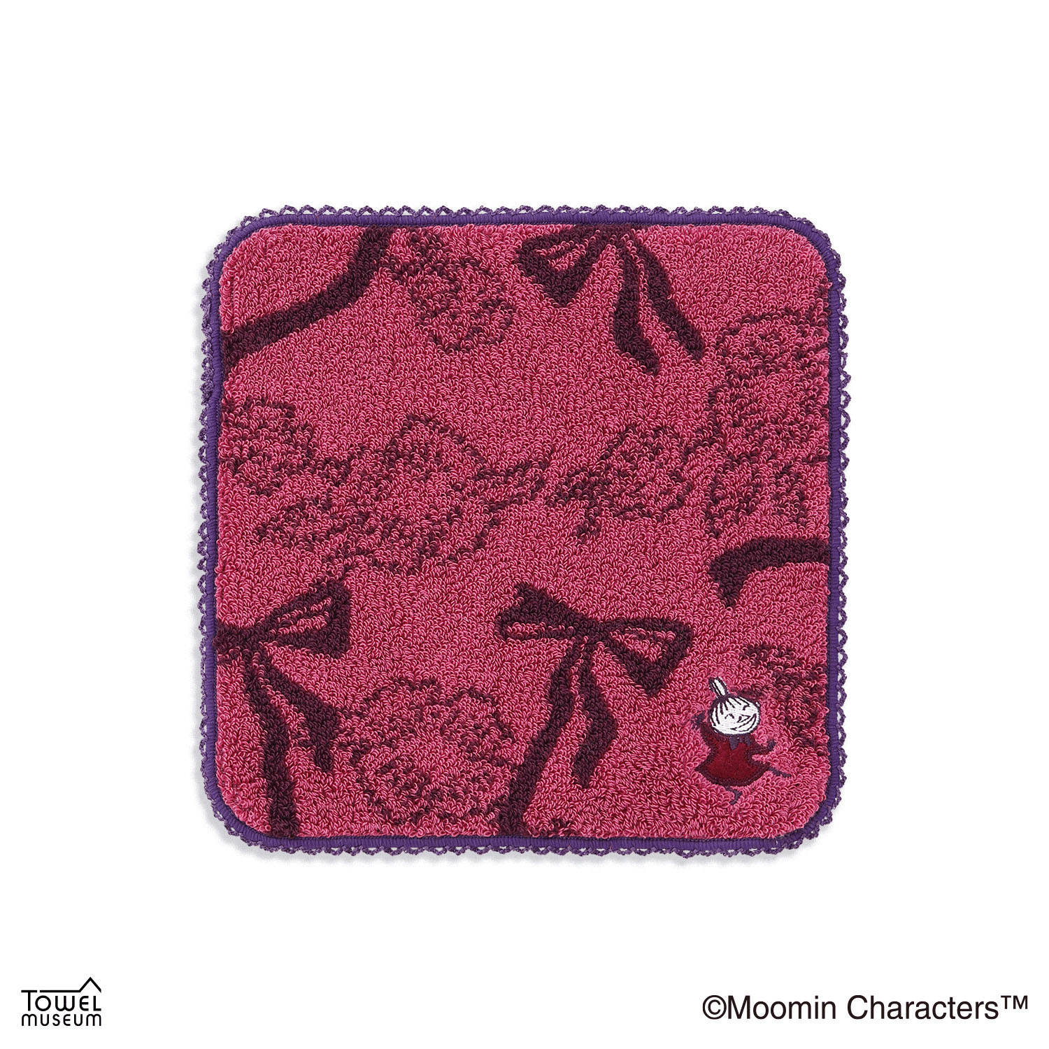 ムーミン タオルハンカチ パーティ ピンク - 画像1