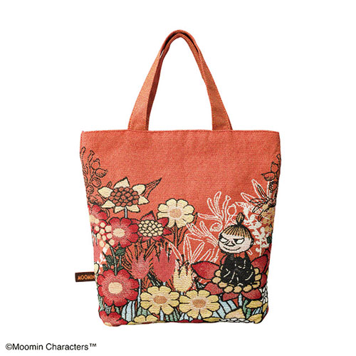 ムーミン ゴブラン マチ付きトートバッグ 花と一緒に - 画像1