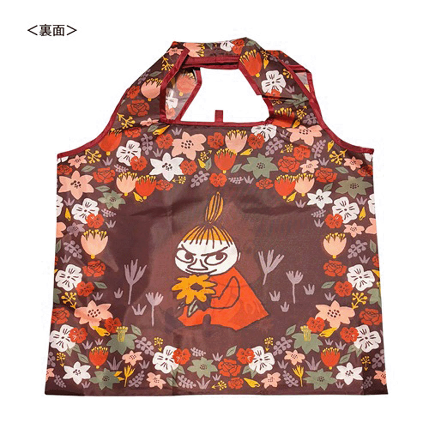 ムーミン ショッピングバッグ お花 ブラウン - 画像2