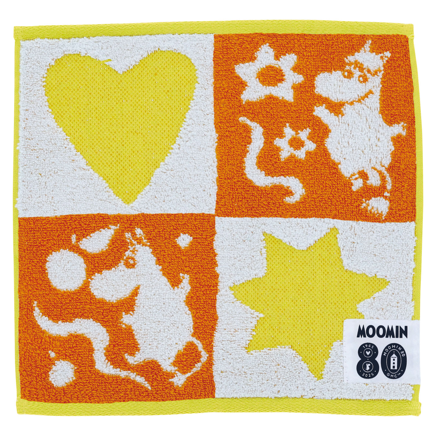 MOOMIN ミニタオル 「プレイ／スクエア」オレンジ