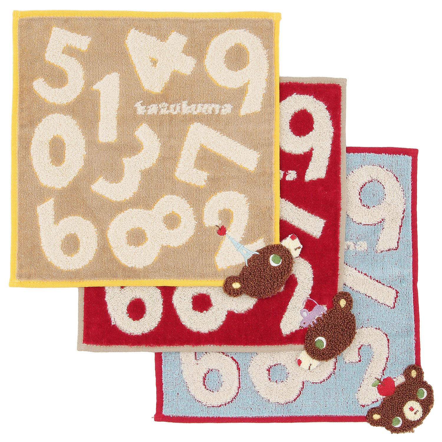 かずくま「ワッペン」ハンカチ - 画像1