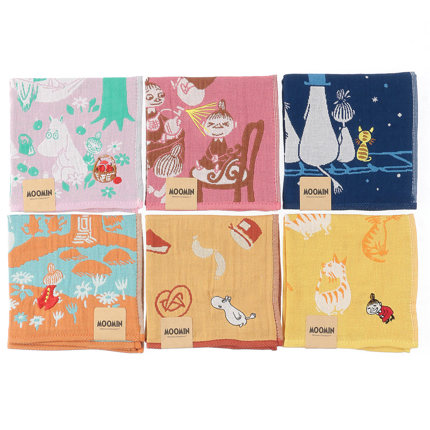 【03星空次回3月入荷予定】ムーミン三重ガーゼハンカチ - 画像1