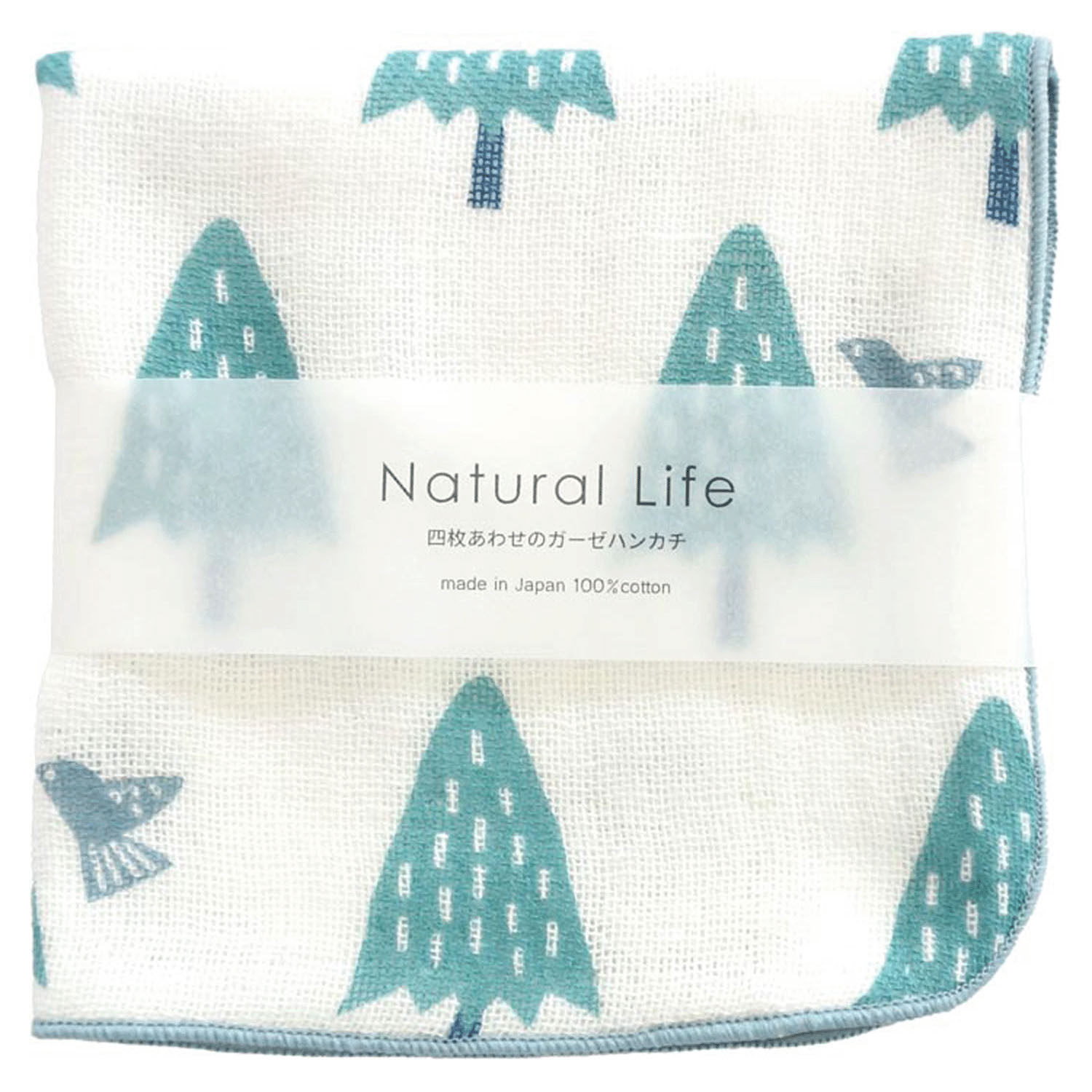 青い鳥青い木 ハンカチ - 画像2