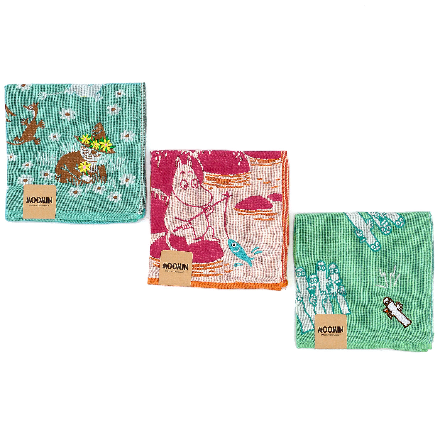 ムーミン三重ガーゼハンカチ