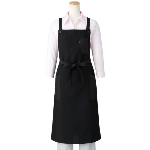 ジュンネジョワイユ「ワークエプロン」 ロング丈ラップエプロンM～L