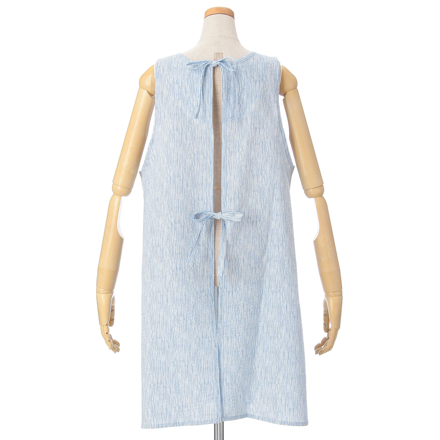 今日和 ストライプリップル加工エプロン - 画像2