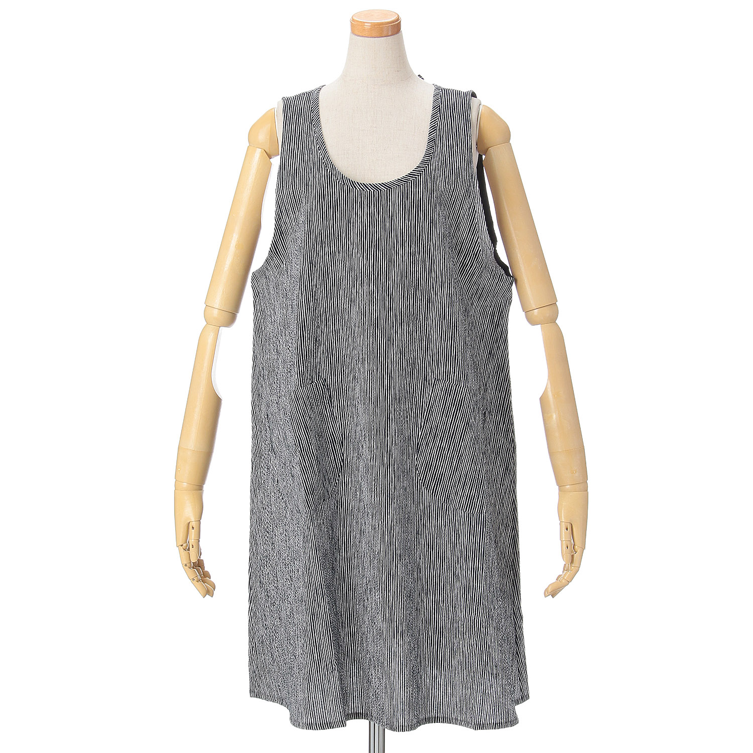 今日和 ストライプリップル加工エプロン - 画像3