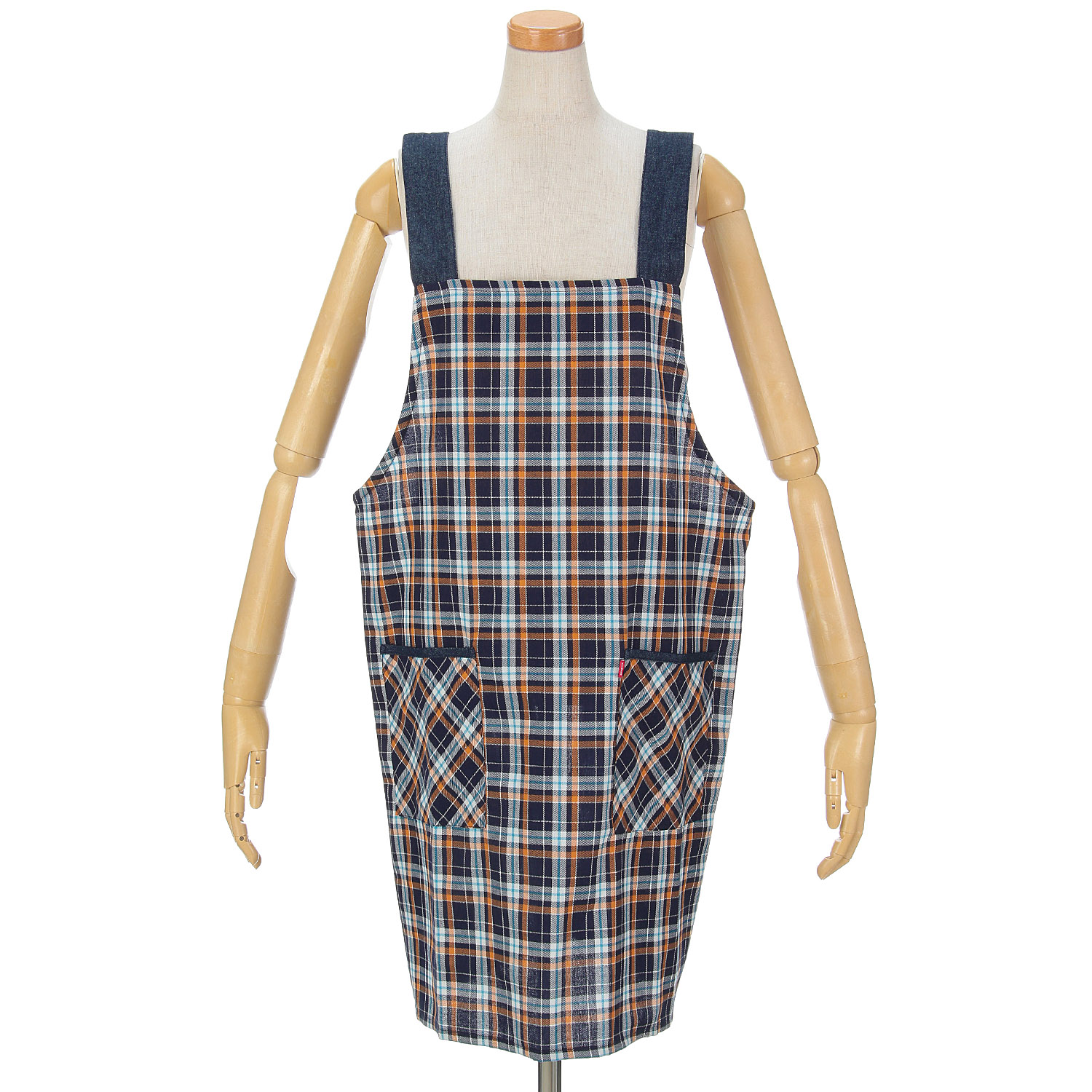 EDWIN先染め格子H型エプロン - 画像2