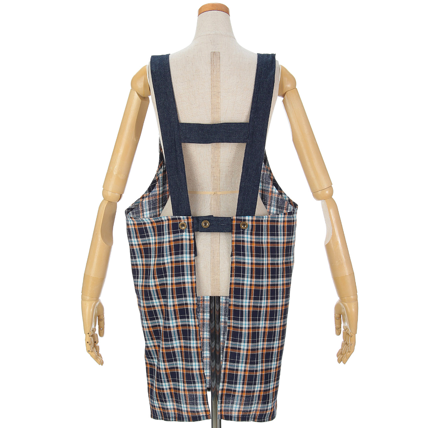 EDWIN先染め格子H型エプロン - 画像3