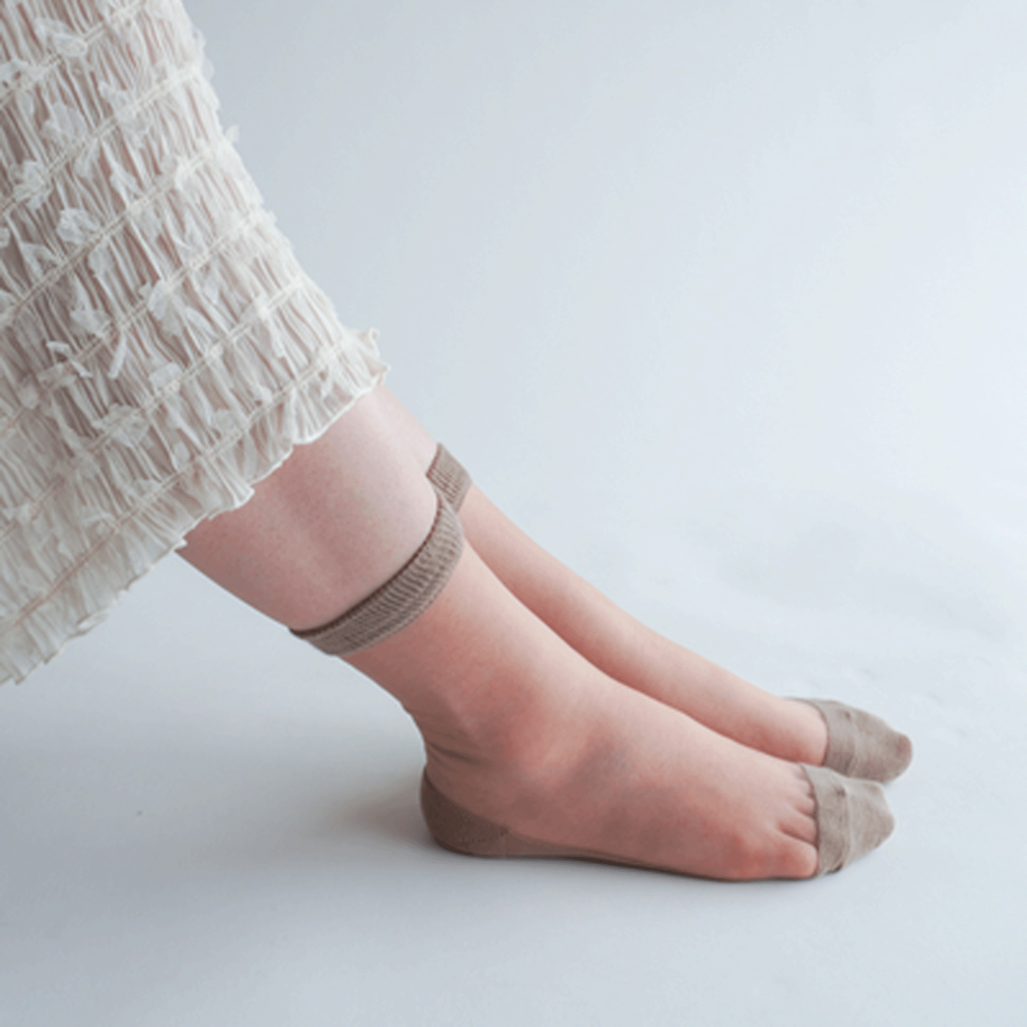 シースルーソックス 《大寸》 無地底付 24～26センチ - 画像4