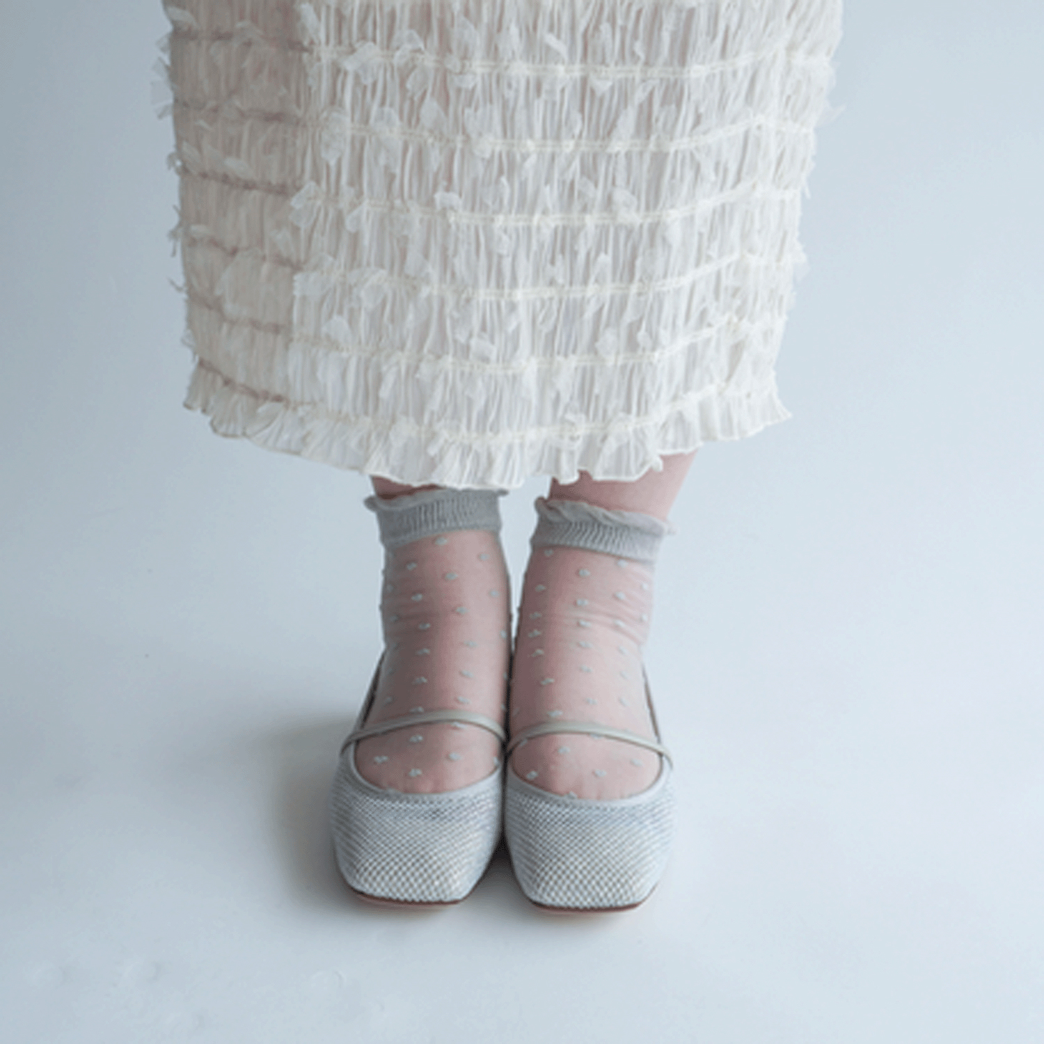 シースルーソックス 《大寸》 無地底付 24～26センチ - 画像9