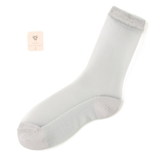 大人気★シースルーソックス  無地底付 - 画像1