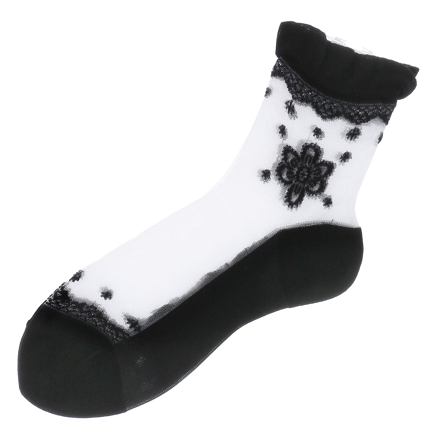 シースルーソックス レース柄 - 画像2