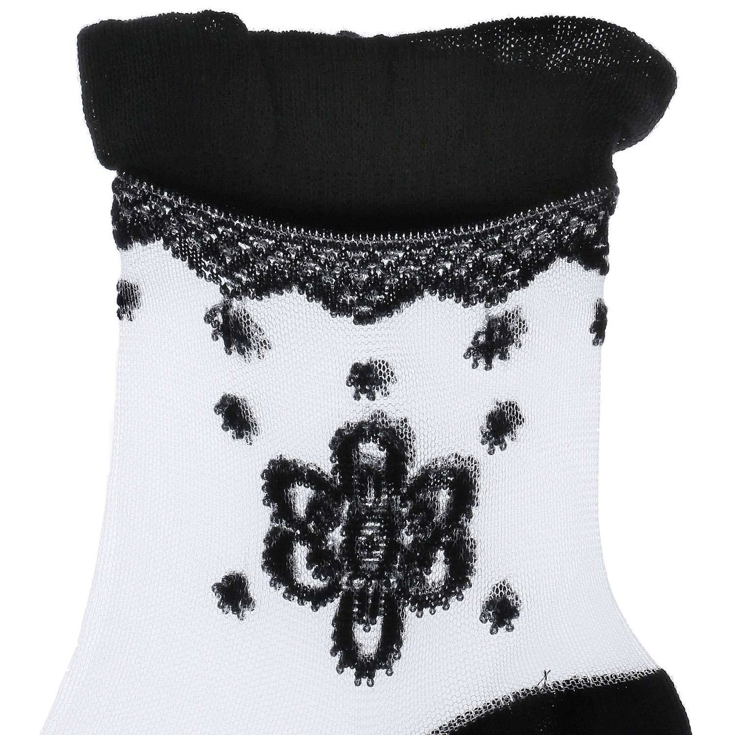 シースルーソックス レース柄 - 画像3