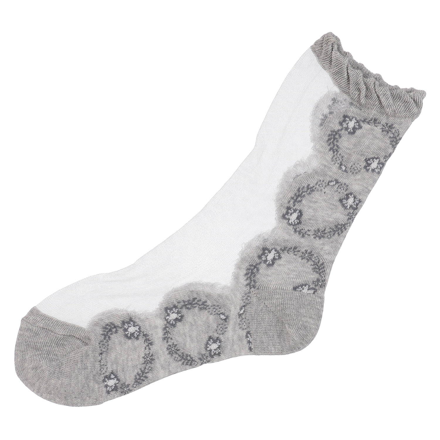 北欧調  リース柄  シースルーソックス【在庫限り】 - 画像2