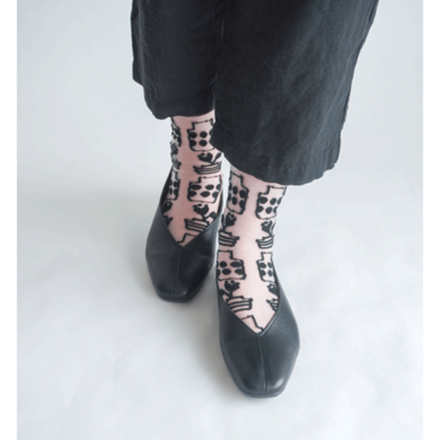 北欧調  花瓶柄  シースルーソックス【在庫限り】 - 画像8