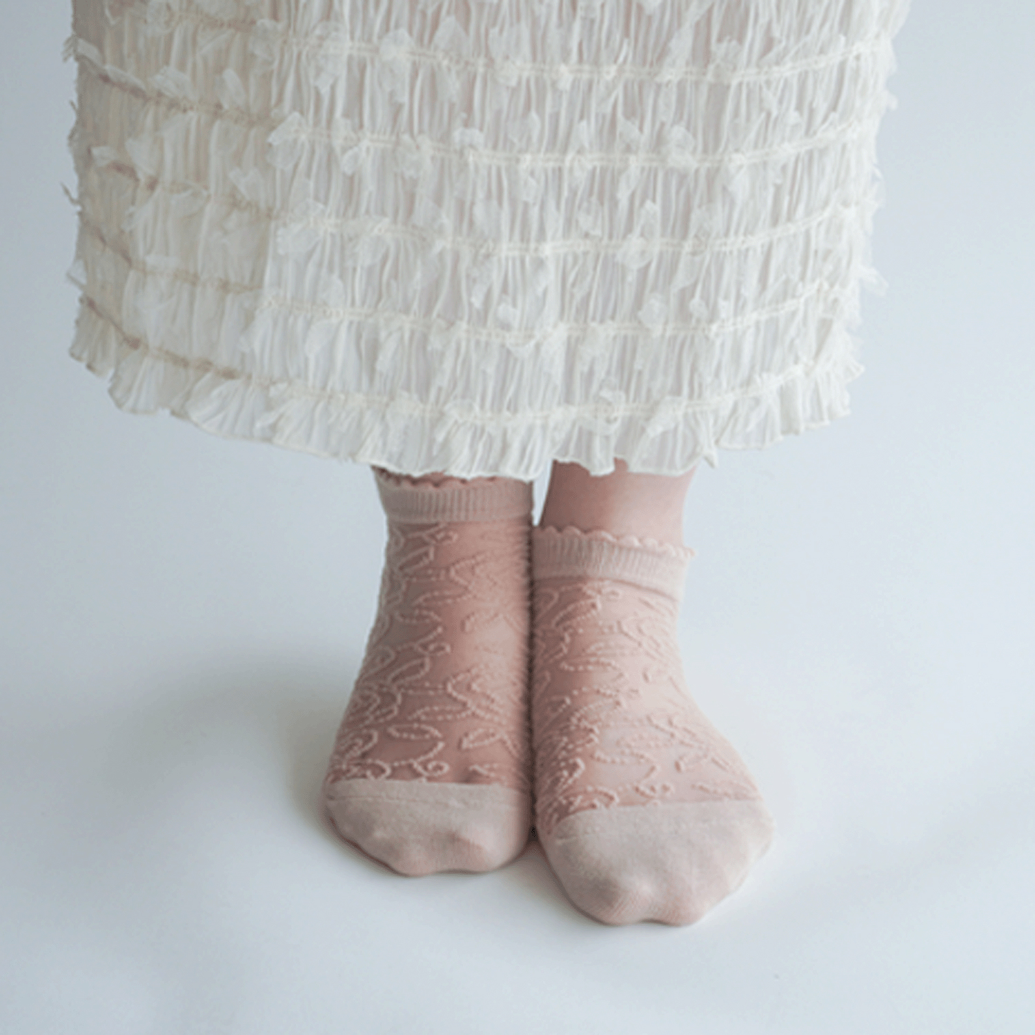 大人気★シースルーソックス 薔薇柄 ショート丈 - 画像8