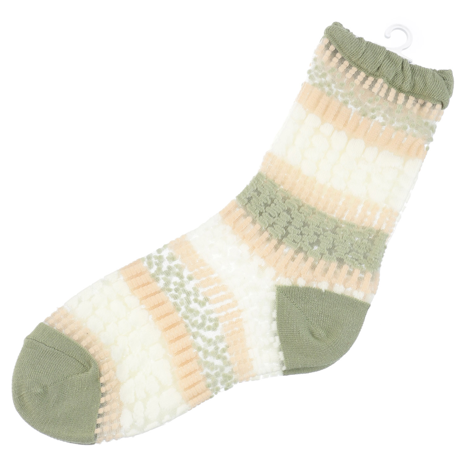 日本製 北欧調 水玉柄 シースルーソックス - 画像5