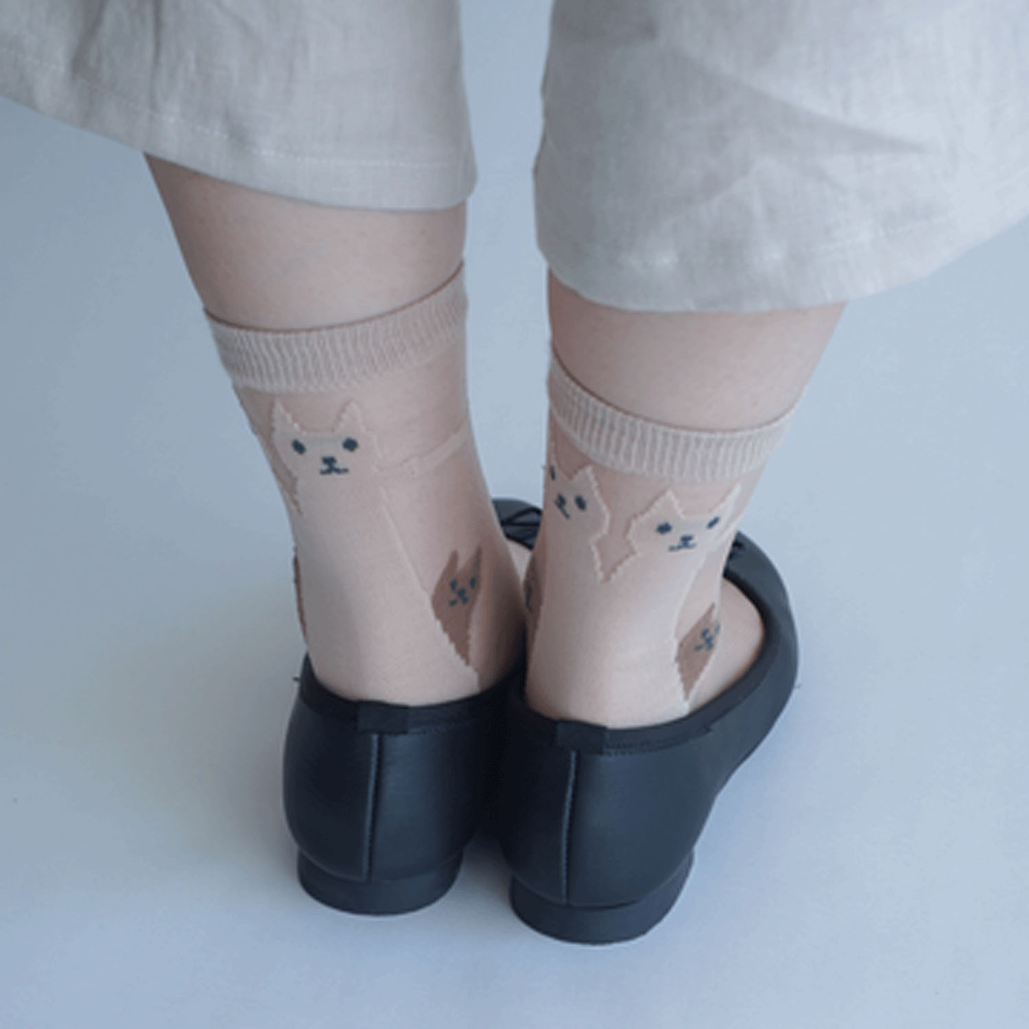 大人気★シースルーソックス 後ろ猫柄 - 画像11