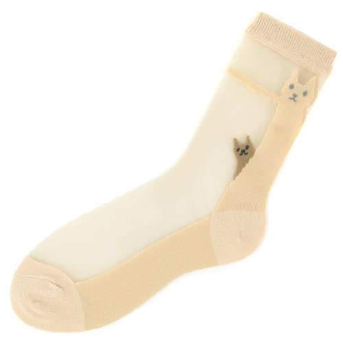 大人気★シースルーソックス 後ろ猫柄 - 画像9