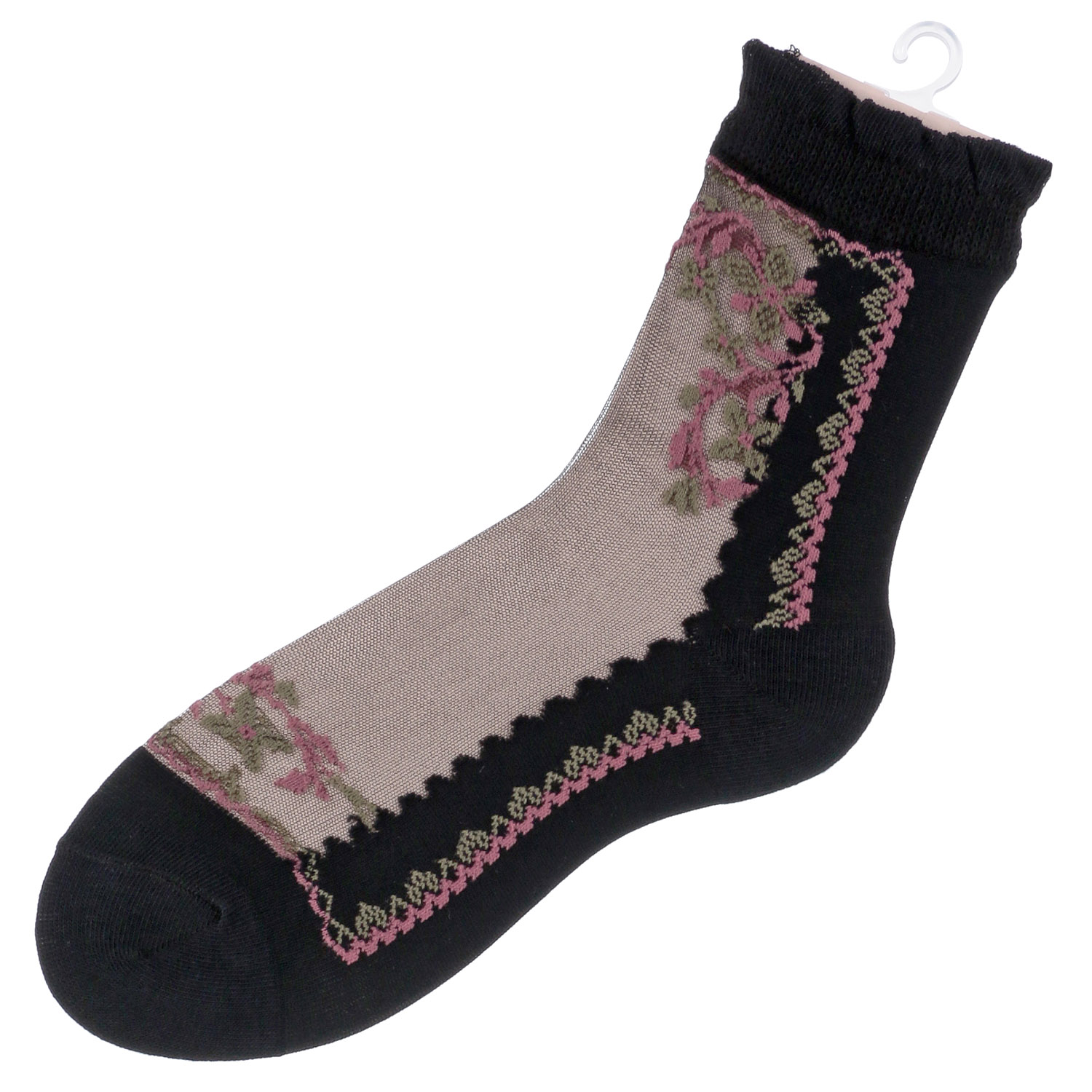 シースルーソックス  花と幾何 - 画像6