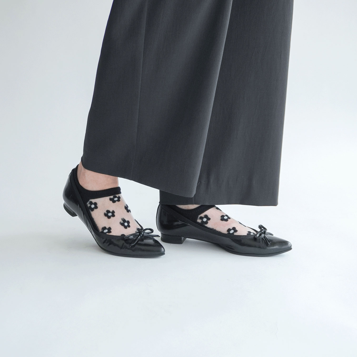 シースルーソックス  カバーソックス デイジー柄 - 画像13