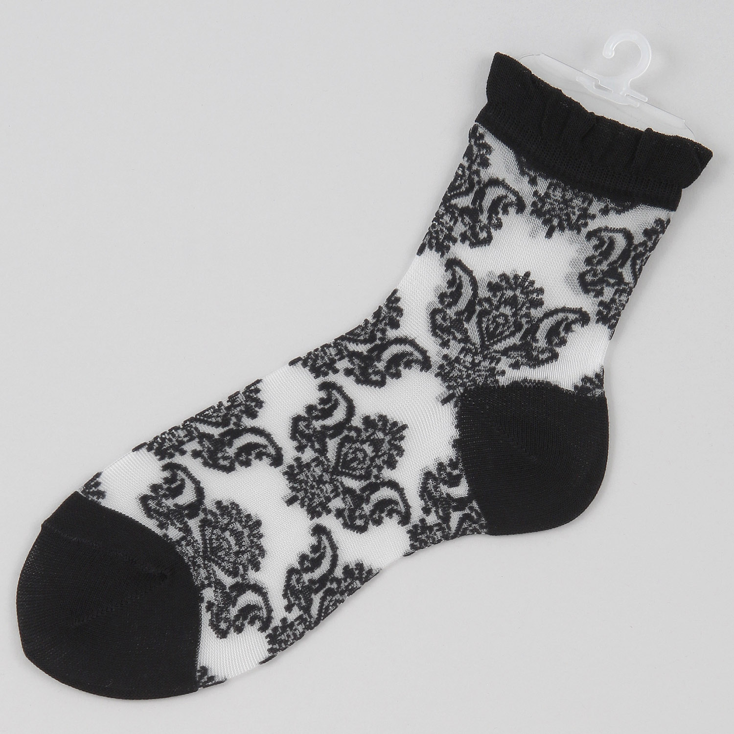 25SS新作 シースルーソックス ダマスク柄【在庫限り】 - 画像2